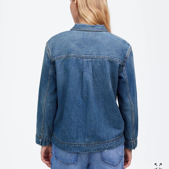 Madewell Denim Popover Tunic Shirt in Ector Wash - Picture 4 of 5